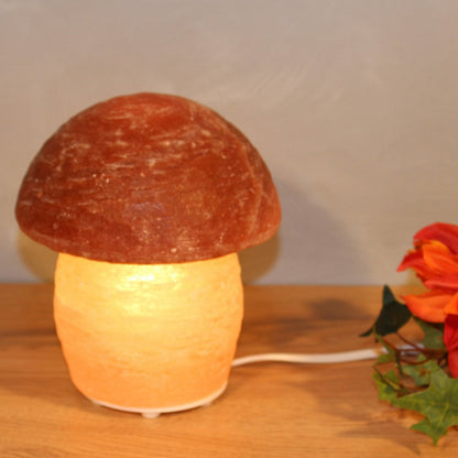 Himalaya zoutlamp paddenstoel – handgemaakte kristallen lamp voor een gezellige, natuurlijke sfeer