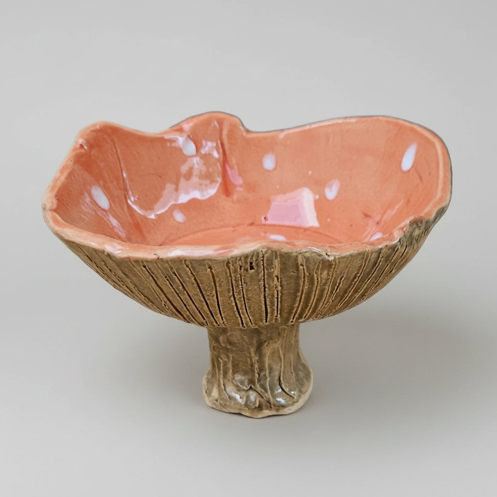 Fairy Ring Ceramic Bowl – Mushroom Pedestal, Various Sizes by Red Raven Pottery