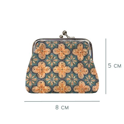 Eco-Chic Cork Coin Purse Set – Set of 4 Purses with Kiss Lock, Assorted Designs