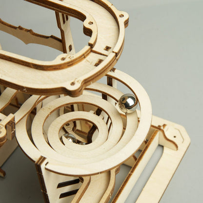 Classic Whirl DIY Wooden Marble Run Kit – Gravity's Quiet Spell, 233 Pieces by Robotime