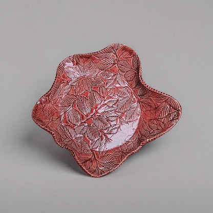 Fiery Grove Ceramic Bowl – Ember of a Burning Canopy, Ø28×4 cm by Red Raven Pottery
