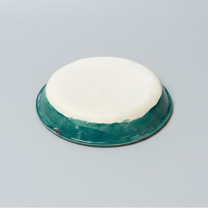 Floral Reef Ceramic Plate – Botanical Serving Ritual, Ø19.5×3 cm & Ø17.5×3 cm by Red Raven Pottery