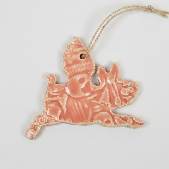 Flying Pig Ceramic Talisman – Turning Point Charm, 7.5×5.5 cm by Red Raven Pottery