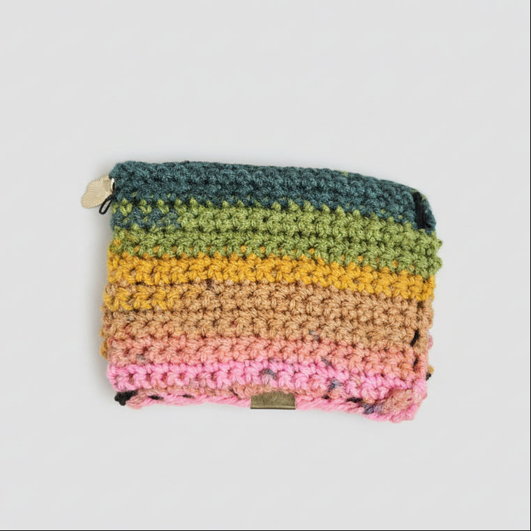Forest Moth Crochet Wallet – Woodland Dawn Purse, 15×11 cm by Hook & Hex
