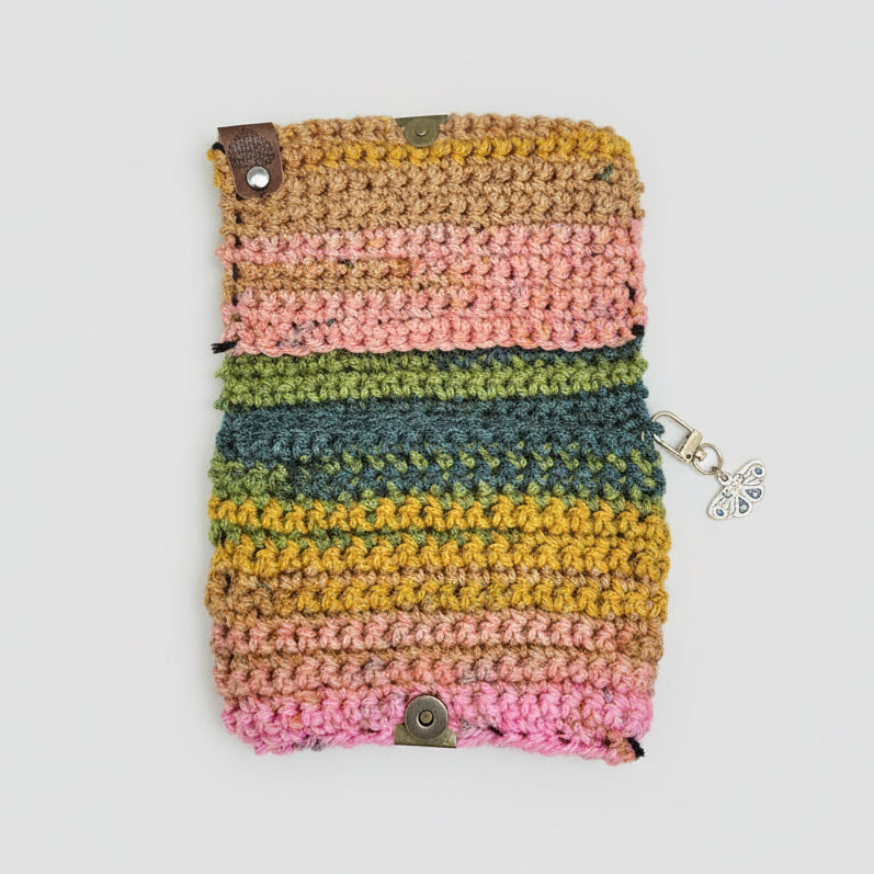 Forest Moth Crochet Wallet – Woodland Dawn Purse, 15×11 cm by Hook & Hex