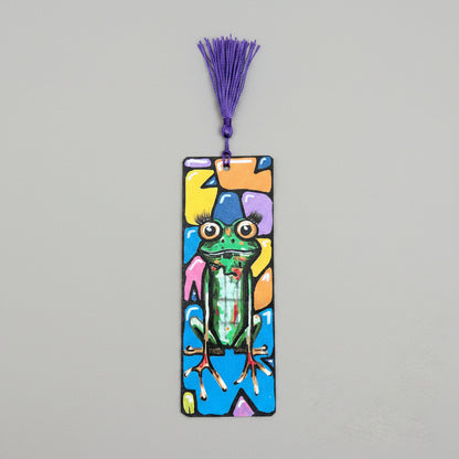 Frog Tales Illustrated Bookmark – Pondside Reading Companion, 18 cm by Hook & Hex