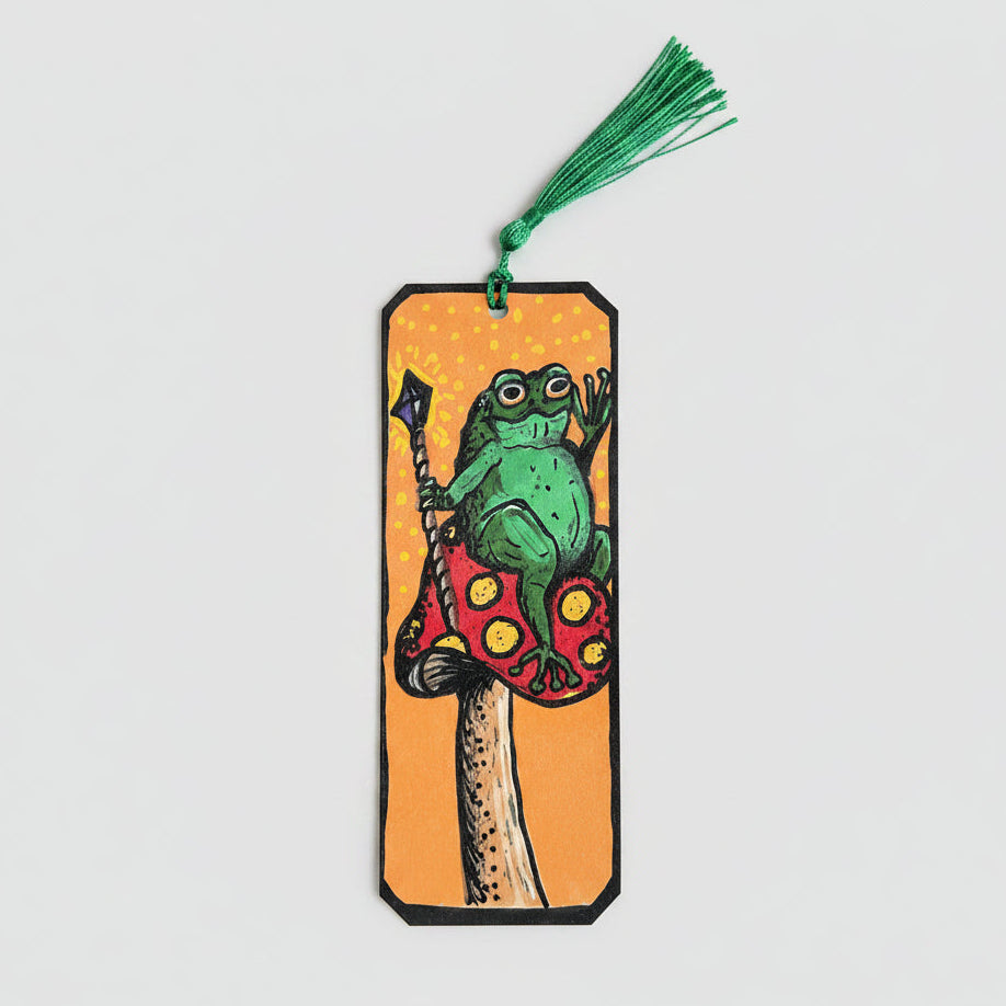 Frog Tales Illustrated Bookmark – Pondside Reading Companion, 18 cm by Hook & Hex