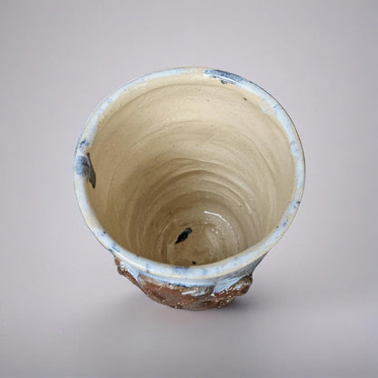Frostbitten Gingerdead Ceramic Tumbler – Twisted Holiday Chaos, Ø8×12 cm by Red Raven Pottery