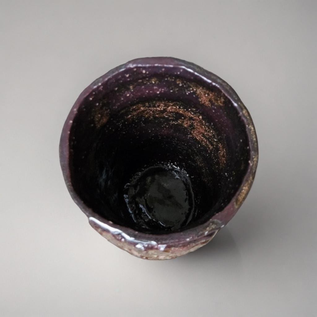 Gargoyle Sentinel Ceramic Tumbler – Stoneborn Watcher Vessel, Ø8.5×12 cm by Red Raven Pottery