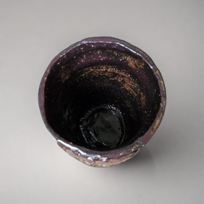 Gargoyle Sentinel Ceramic Tumbler – Stoneborn Watcher Vessel, Ø8.5×12 cm by Red Raven Pottery