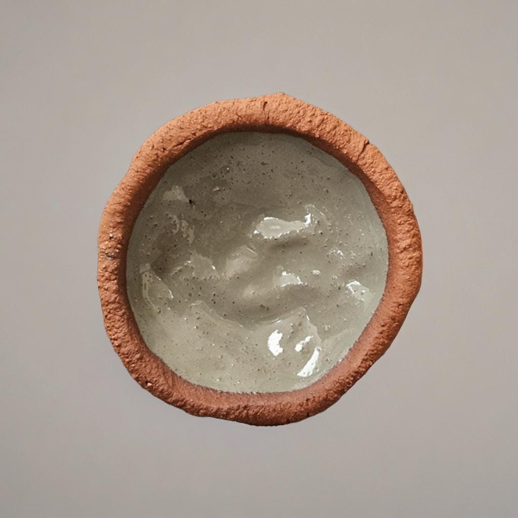 Geode Gloss Terracotta Trinket Dish – Earthy Luster Pinched Pot, Ø11×2 cm by Red Raven Pottery