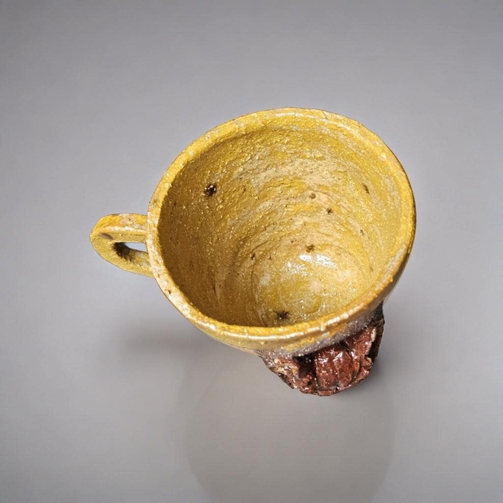 Gloaming Bat Ceramic Coffee Mug – Intuition’s Quiet Vessel, Ø8.5×7.5 cm by Red Raven Pottery