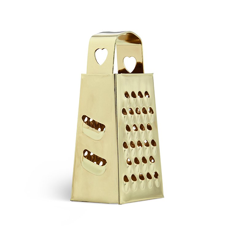 Gold Metal Fragrance Grater – Classic Radiant Utility, 8 cm