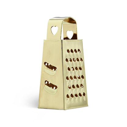 Gold Metal Fragrance Grater – Classic Radiant Utility, 8 cm