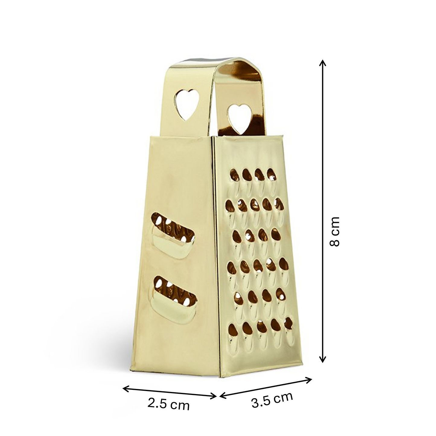 Gold Metal Fragrance Grater – Classic Radiant Utility, 8 cm