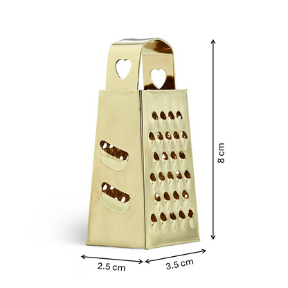 Gold Metal Fragrance Grater – Classic Radiant Utility, 8 cm