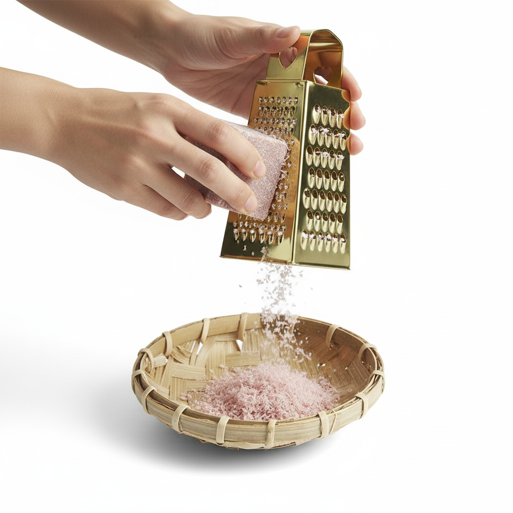 Gold Metal Fragrance Grater – Classic Radiant Utility, 8 cm