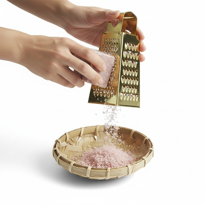 Gold Metal Fragrance Grater – Classic Radiant Utility, 8 cm