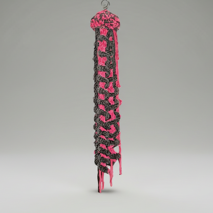 Gothic Jellyfish Crochet Hanging – Witchfire Drift for Curious Corners, 40 cm by Hook & Hex