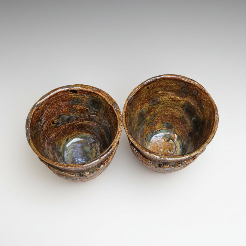 Gothic Moth Ceramic Minis – Symbolic Duo For Shots and Succulents, Ø4.5×5.5 cm by Red Raven Pottery