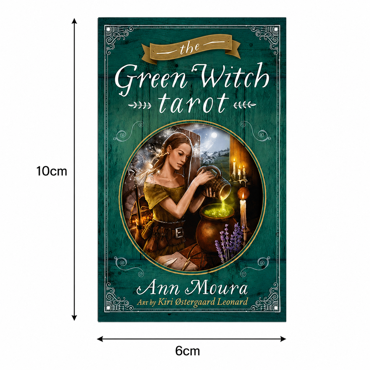Green Witch Tarot Deck – Natural Wisdom for Pagan Guidance, 78 cards, 10×6 cm