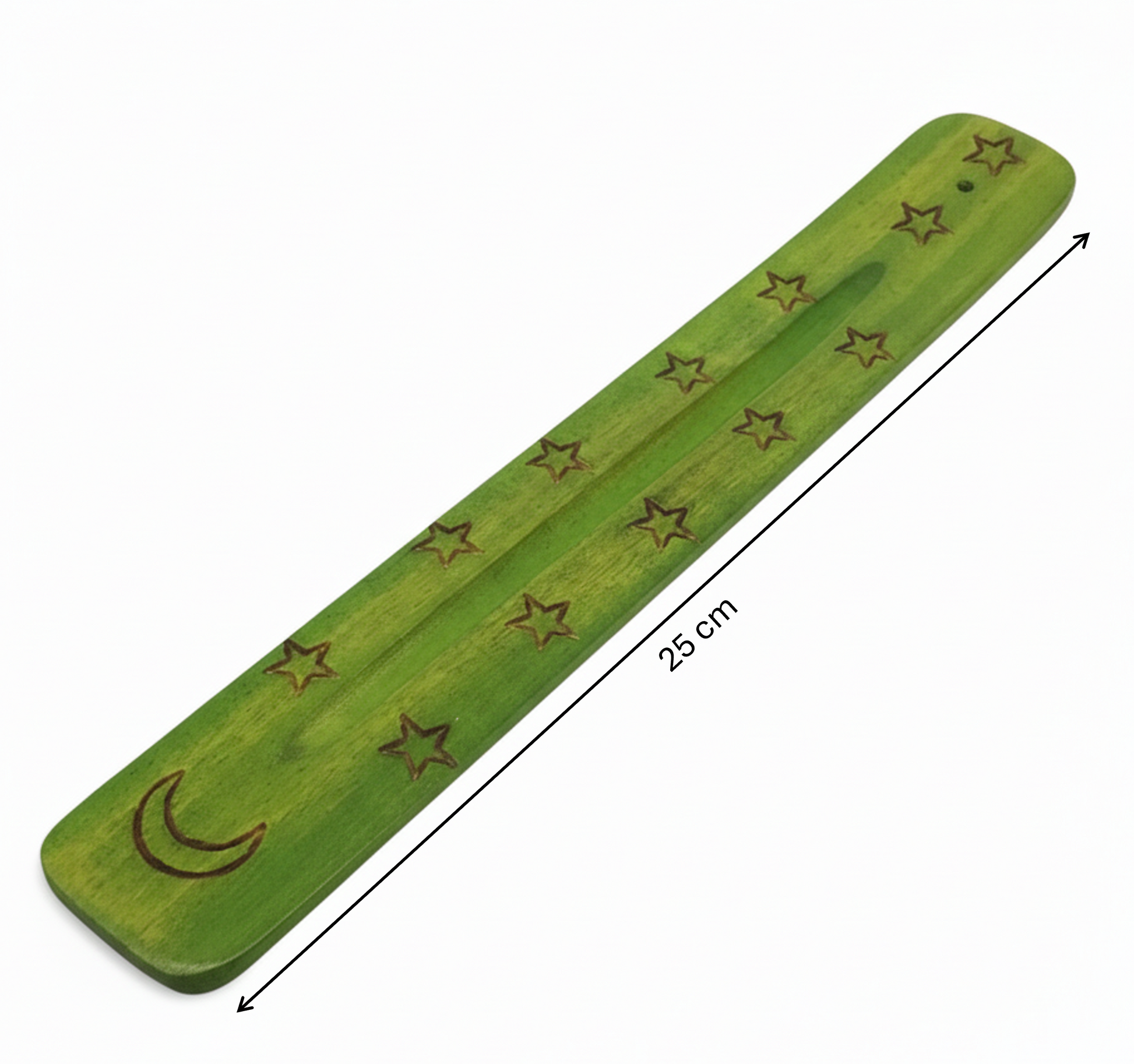 Moon & Stars Wooden Incense Holder – Carrier of Guidance & Intuition, 25 cm
