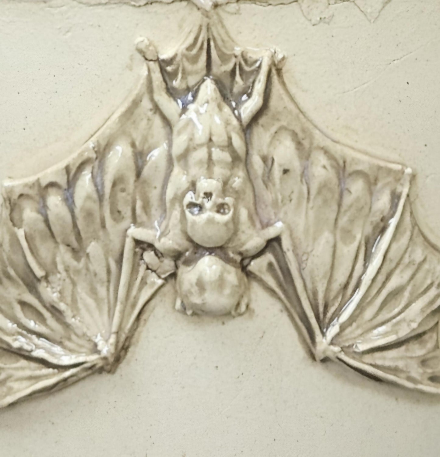 Guardian Bat Ceramic Planter – Midnight Garden Charm, Ø8.5×8 cm by Red Raven Pottery