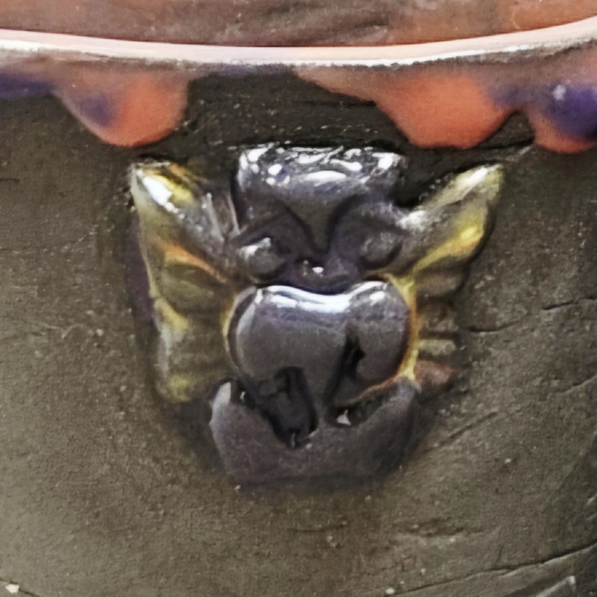 Guardian Raccoon Ceramic Mini Planters – Winged Duo For Liveliness, Ø6.5×5.5 cm by Red Raven Pottery