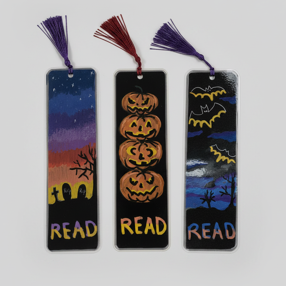 Halloween Nights Illustrated Bookmark – Spooky Reading Companion, 18 cm by Hook & Hex