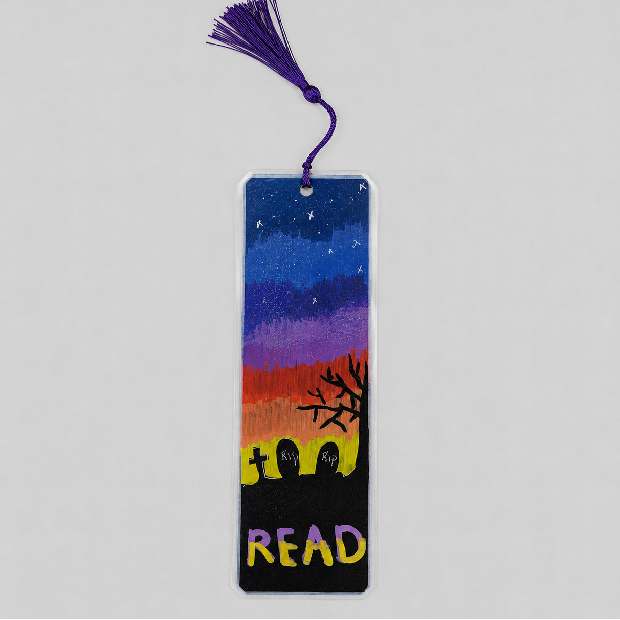 Halloween Nights Illustrated Bookmark – Spooky Reading Companion, 18 cm by Hook & Hex