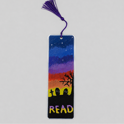Halloween Nights Illustrated Bookmark – Spooky Reading Companion, 18 cm by Hook & Hex