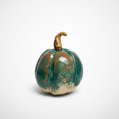 Harvest Shades Ceramic Pumpkin Figurine – Autumn Decoration, Various Designs