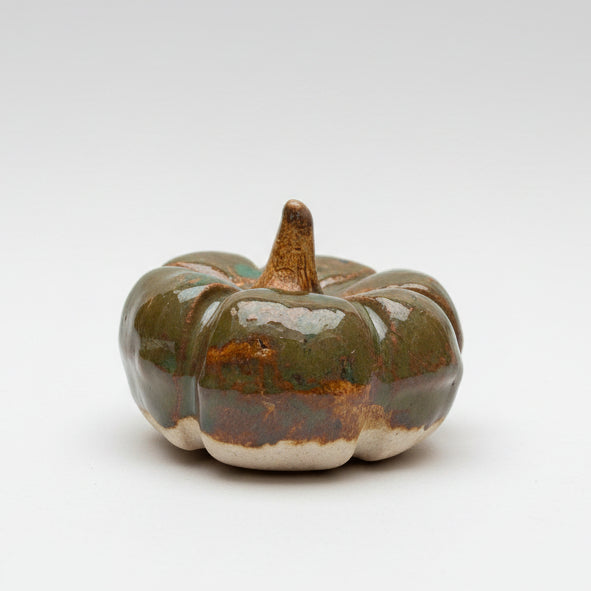 Harvest Shades Handmade Ceramic Pumpkin Figurine – Autumn Decoration, Various Designs by Red Raven Pottery