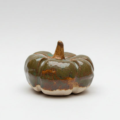 Harvest Shades Handmade Ceramic Pumpkin Figurine – Autumn Decoration, Various Designs by Red Raven Pottery