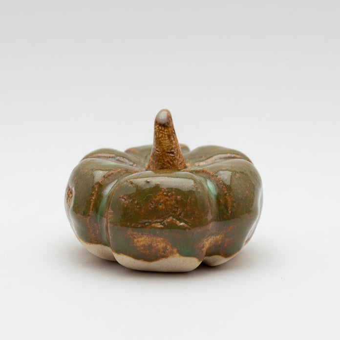 Harvest Shades Handmade Ceramic Pumpkin Figurine – Autumn Decoration, Various Designs by Red Raven Pottery