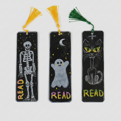 Haunted Companions Illustrated Bookmark – Halloween Reading Companion, 18 cm by Hook & Hex