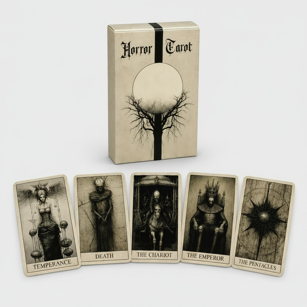 Horror Tarot Deck – Gothic Divination Tool, 78 cards, 10x6 cm