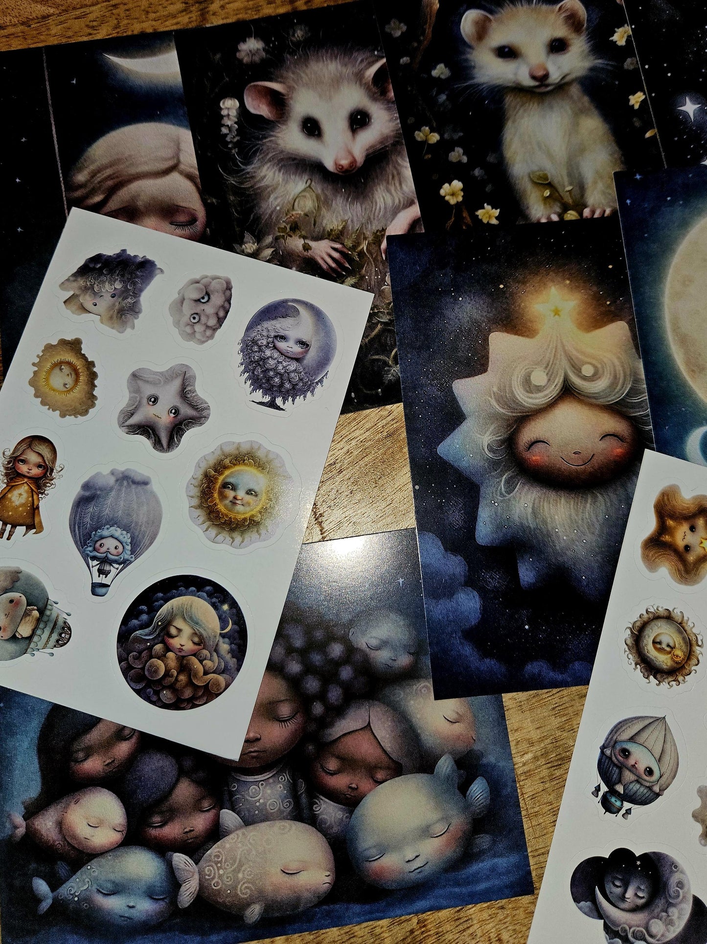 fantasy kaarten en sticker set