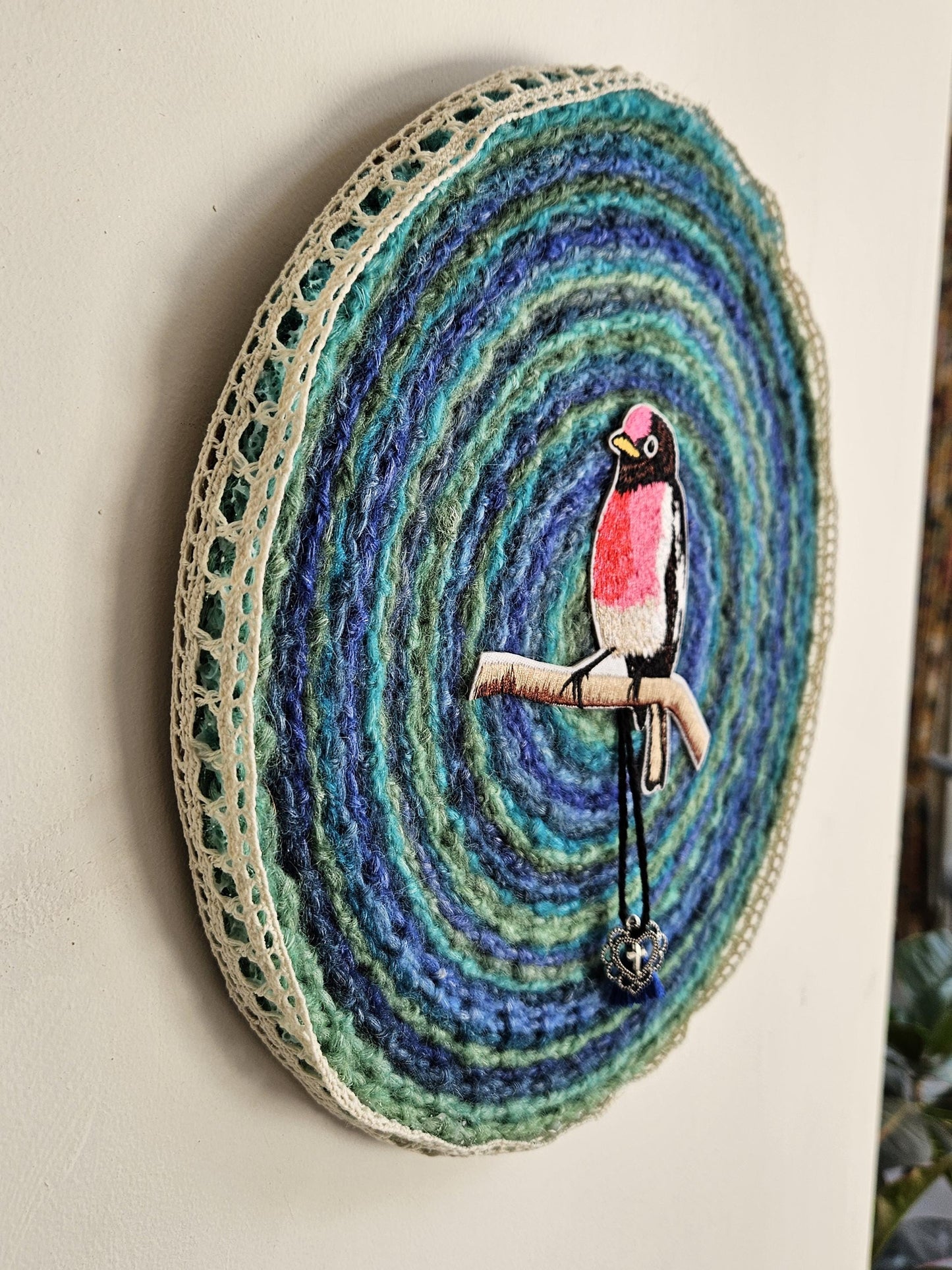 handmade crochet wall decorations vogel