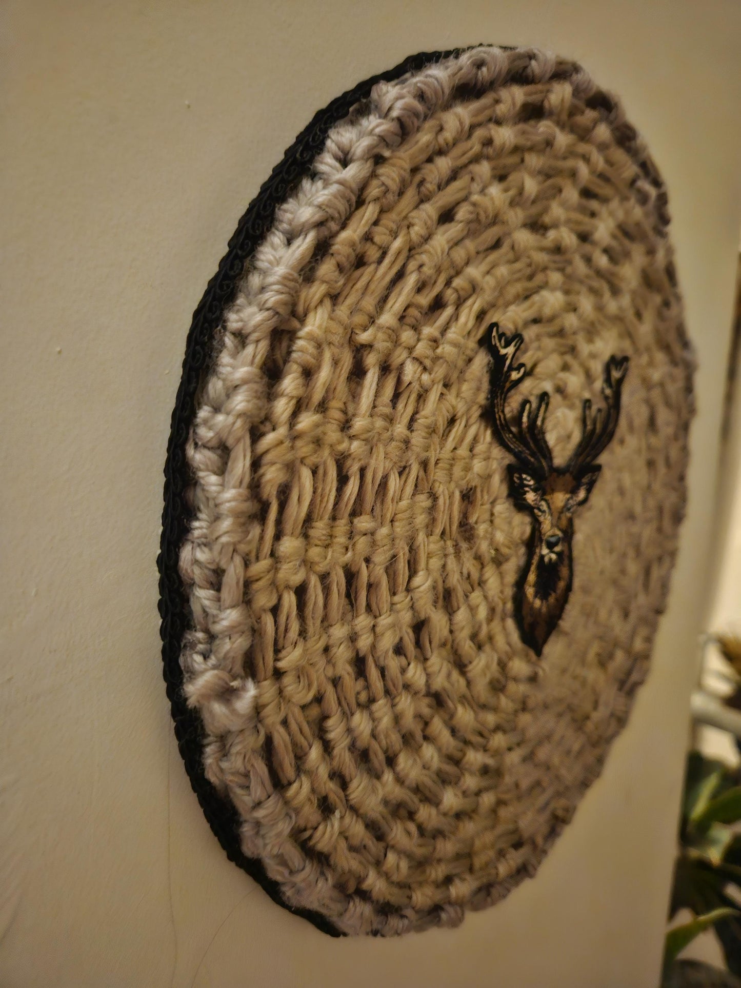 handmade crochet wall decorations Deer