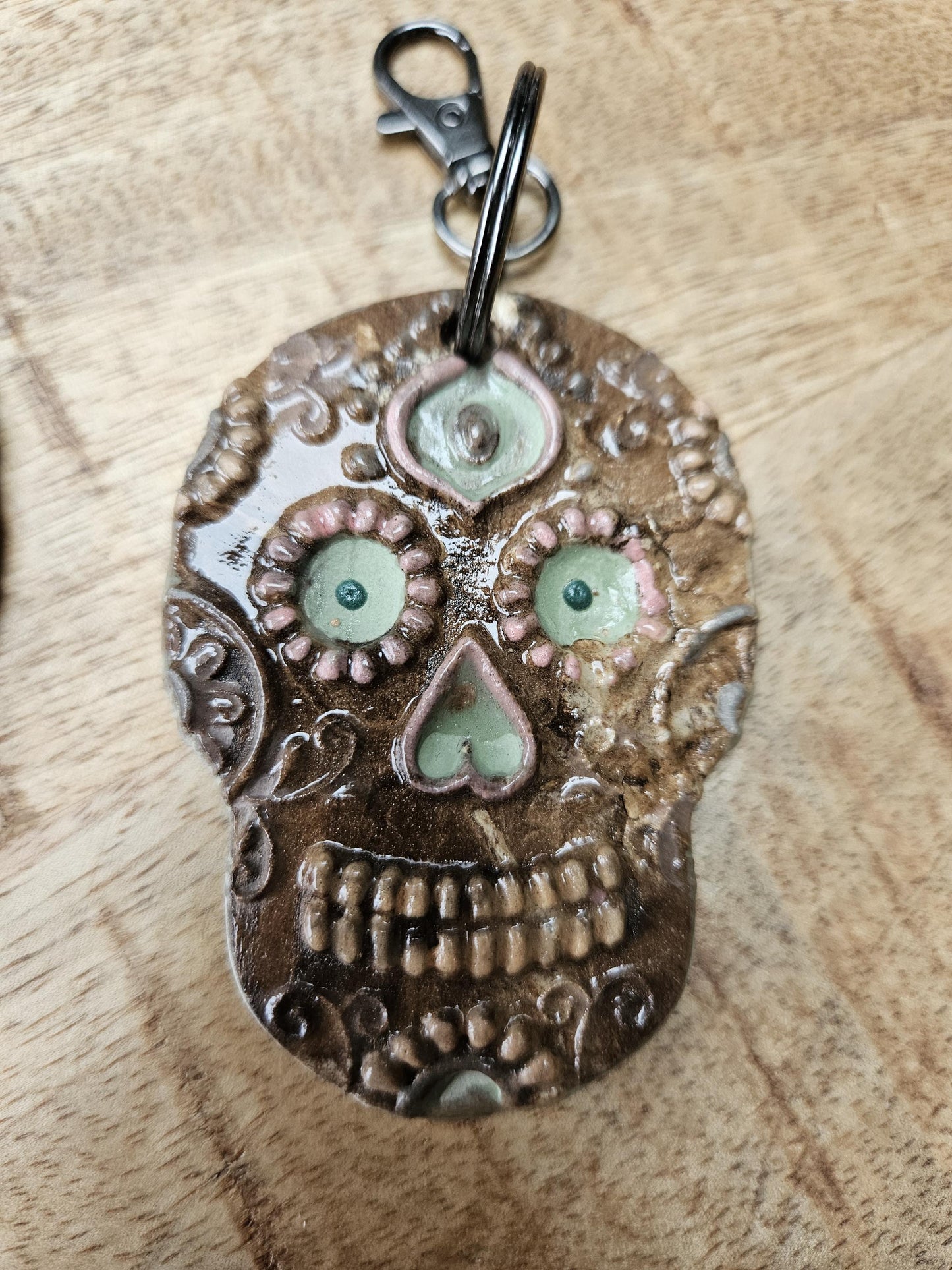 sleutelhanger skull handgemaakt