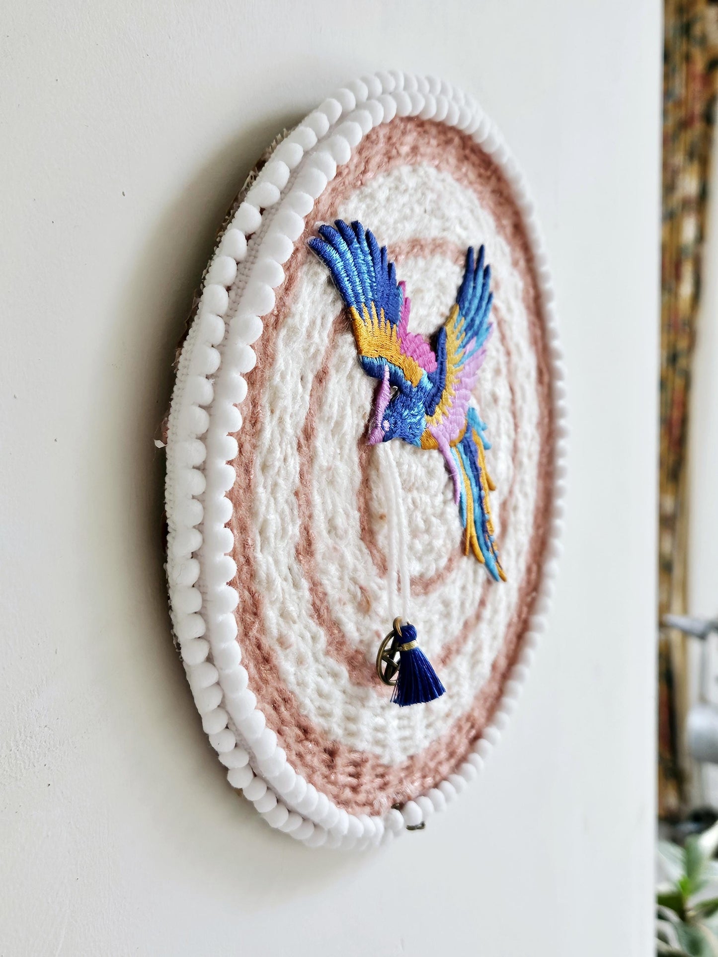 handmade crochet wall decorations bird