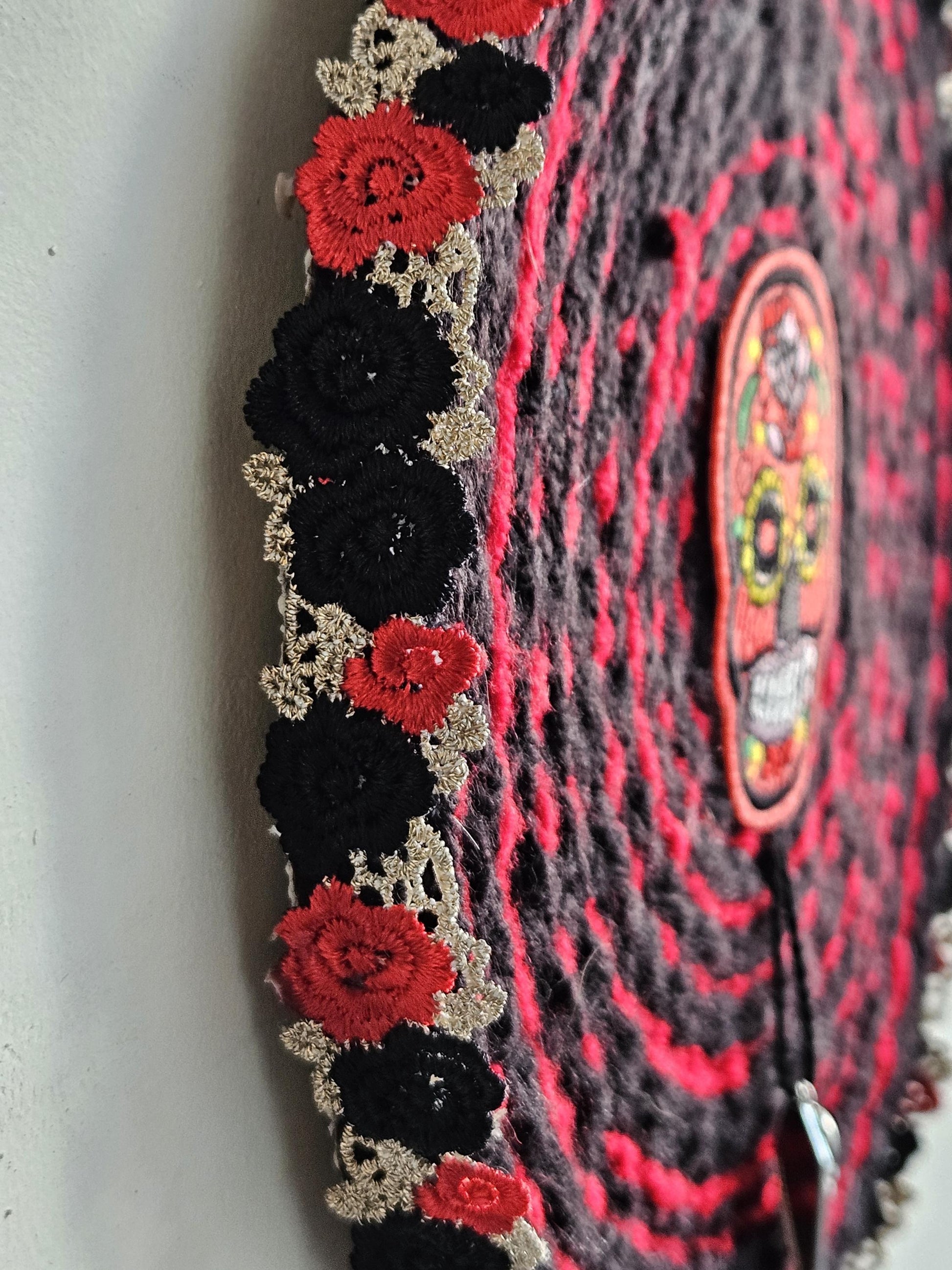 handmade crochet wall decorations skull