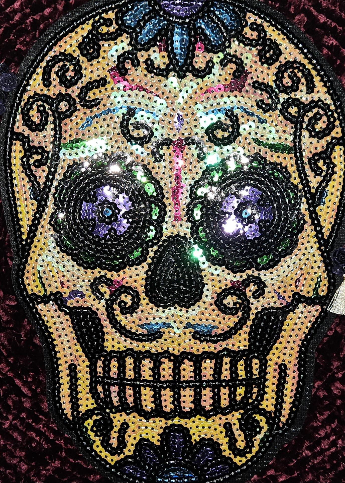 Day of the dead handmade crochet wall decoration