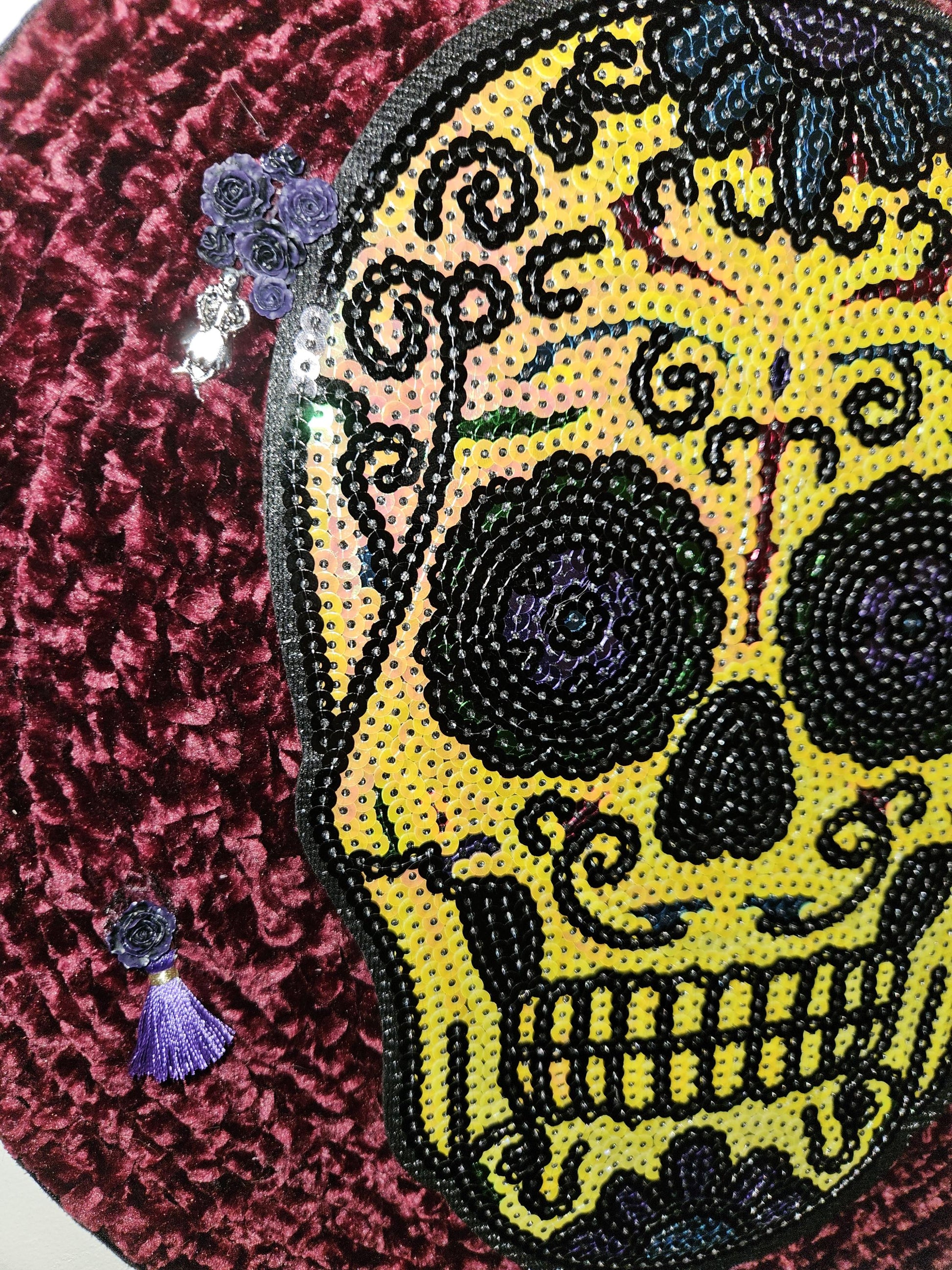 Day of the dead handmade crochet wall decoration