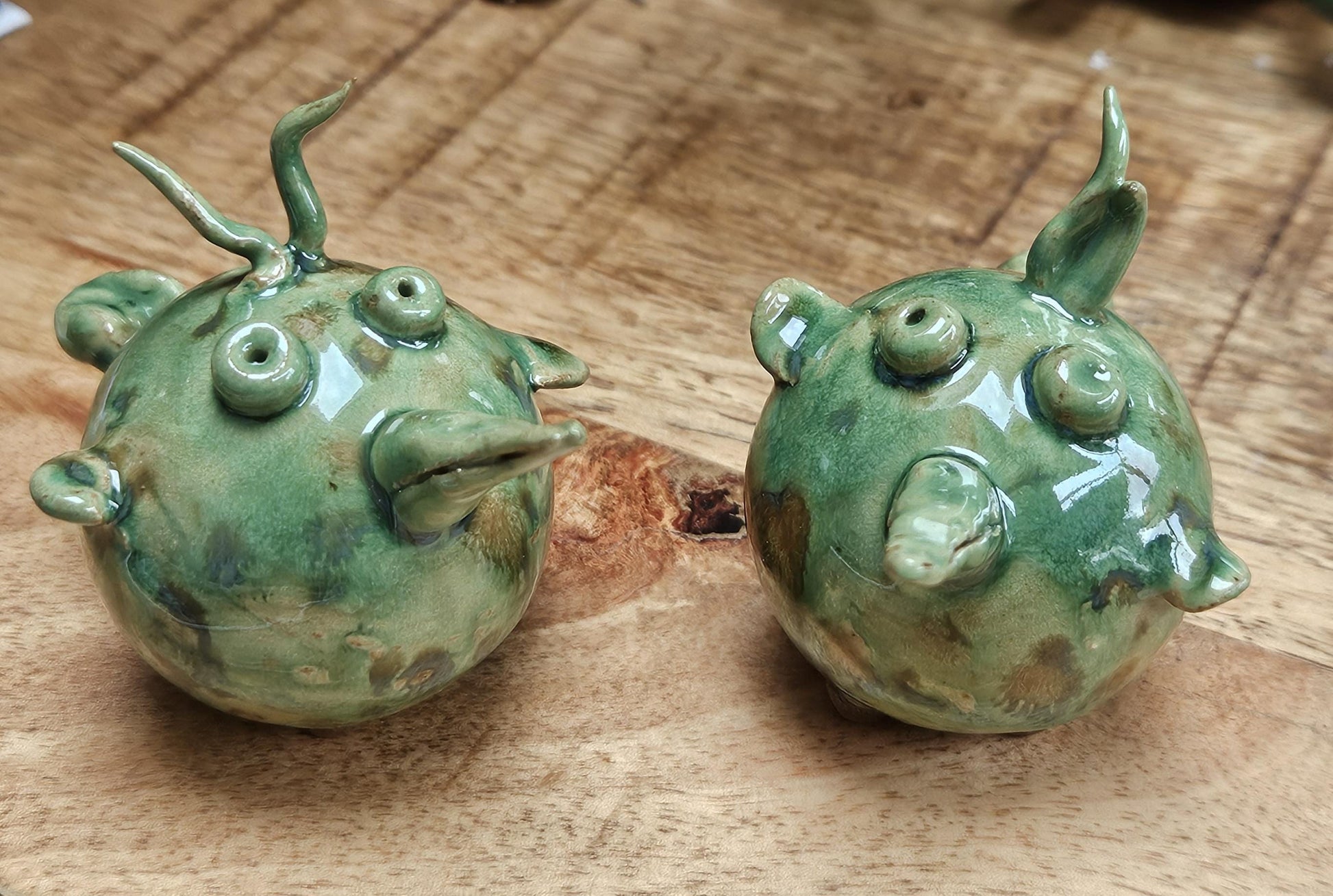 Mini green birds handmade