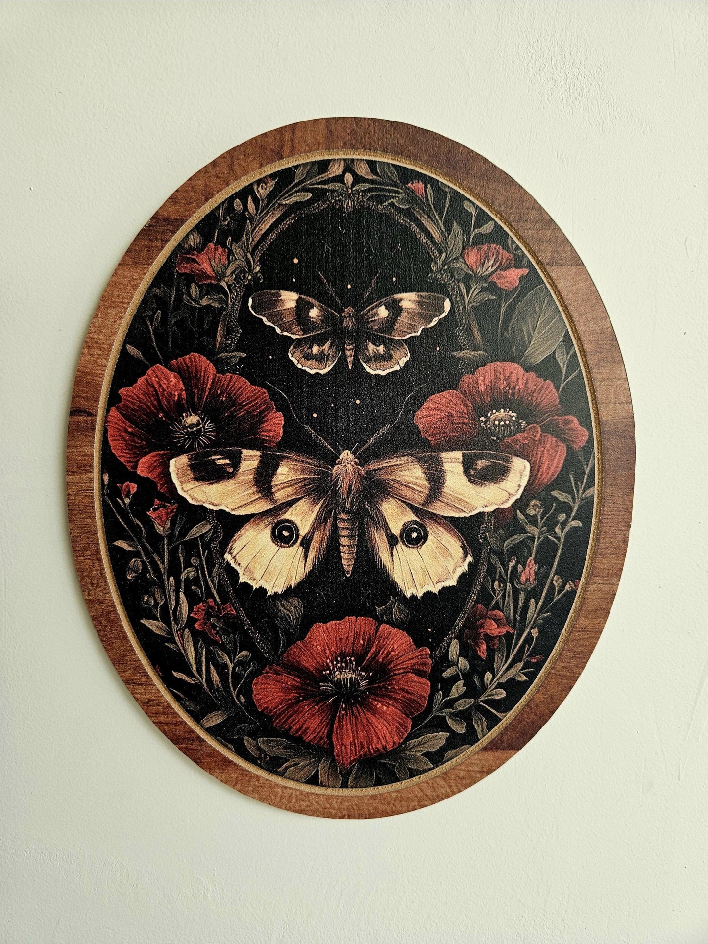 Moth butterfly wall decoration wood