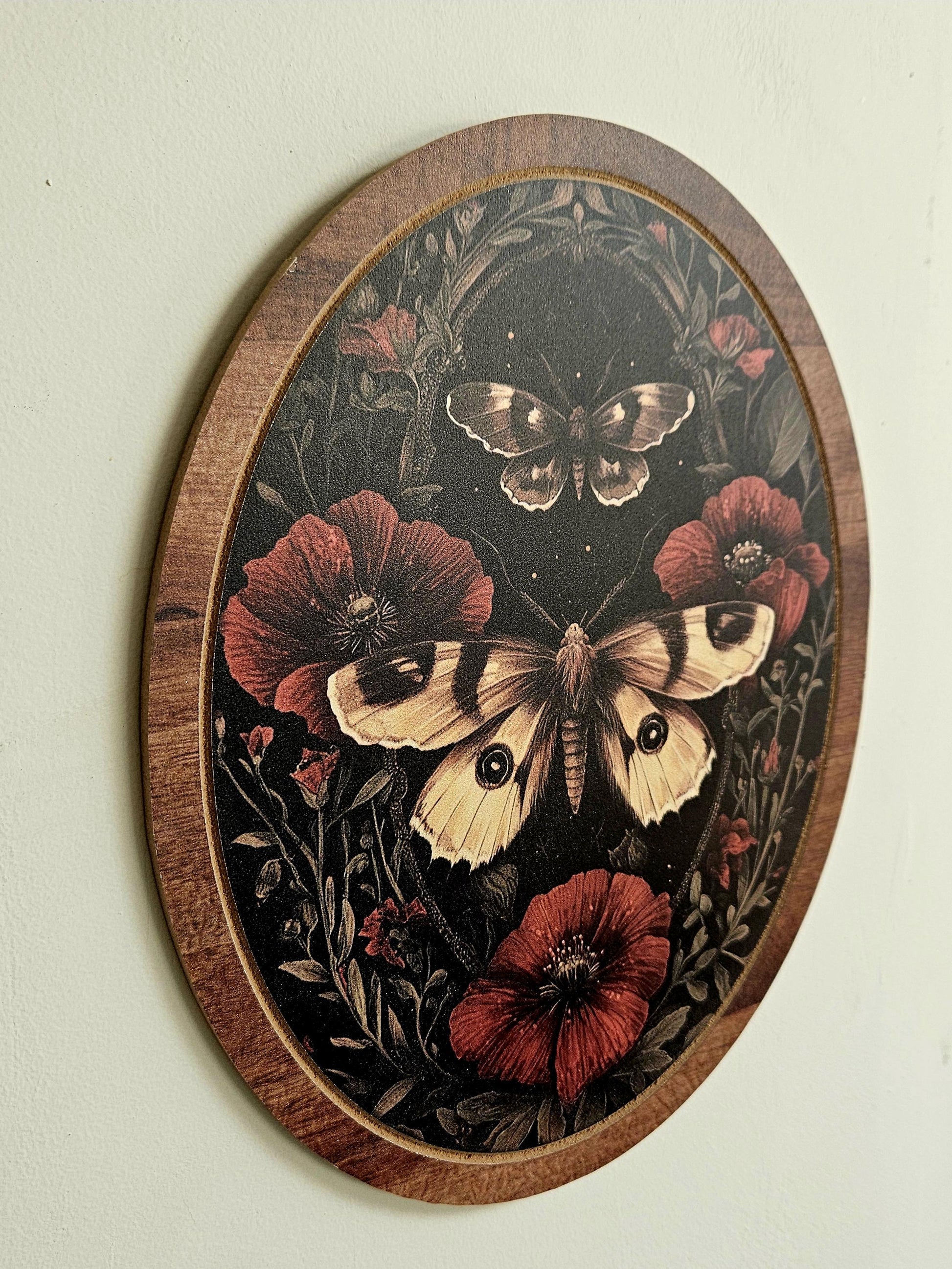 Moth butterfly wall decoration wood