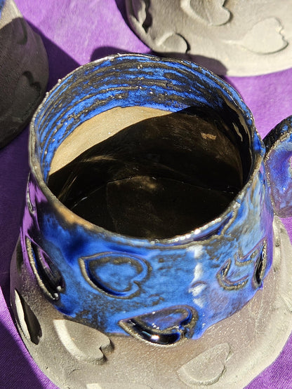 Handmade Blue morning coffee cup