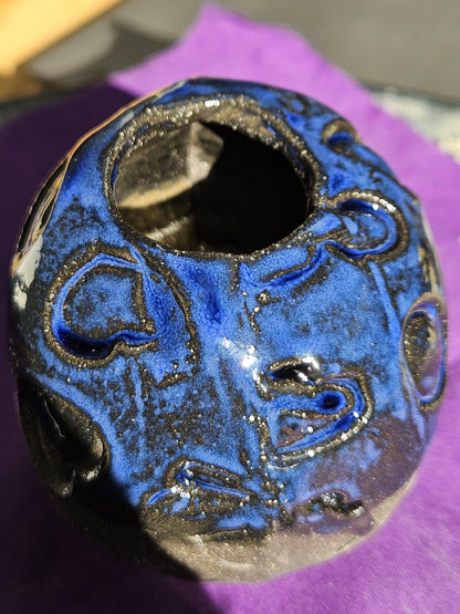 Handmade Blue hearts planter
